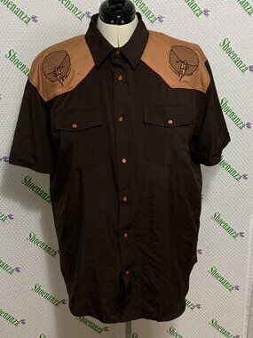 RSVLTS Shirt Indiana Jones Adventure Awaits Roper Pearl Snap Kunuflex Mens XL